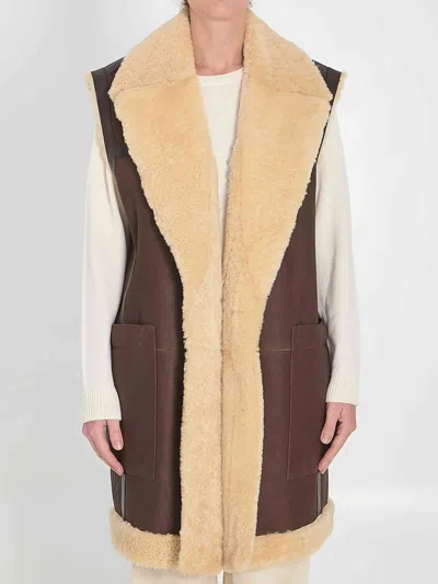 Bottega Veneta Women Shearling Long Vest