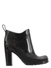 Bottega Veneta Shine Square Toe Ankle Boots In Black