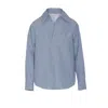 Bottega Veneta Cotton And Linen Blouse In Blue