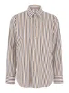 Bottega Veneta Women Shirt Bold Stripe Cotton Poplin In Multi
