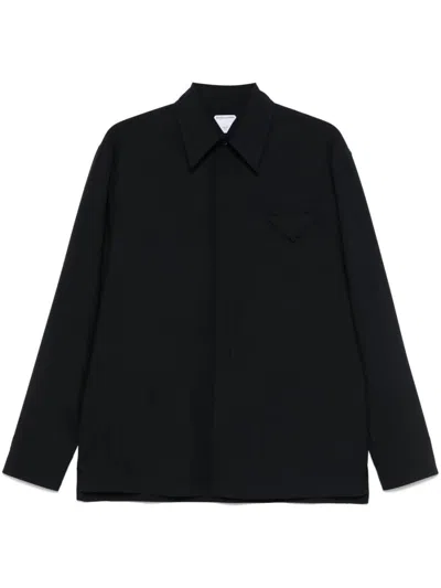 Bottega Veneta Women Wool Polo Shirt In Black