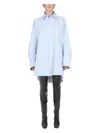 Bottega Veneta Shirt With Curved Back In Blue