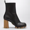 Bottega Veneta Shore 70 Nappa Leather Ankle Boots In Brown