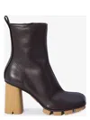 Bottega Veneta Shore 70 Nappa Leather Ankle Boots In Brown