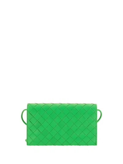 Bottega Veneta Women Shoulder Wallet In Green