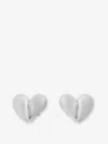 Bottega Veneta Heart-shaped Stud Earrings In Silver