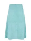 Bottega Veneta Skirt Suede Light Blue