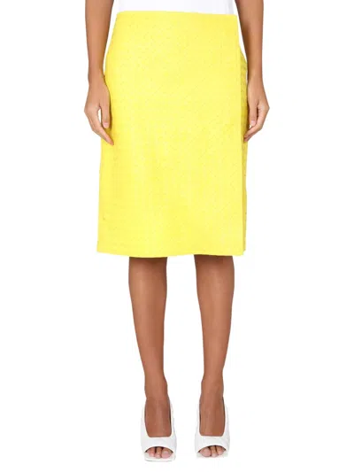 Bottega Veneta Women Skirt With Woven Pattern In Multicolour