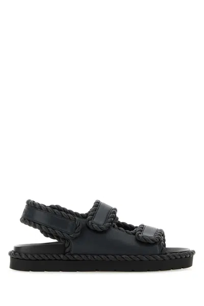 Bottega Veneta Women Slate Nappa Leather Jack Sandals In Gray