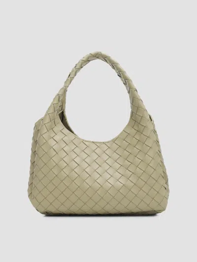 Bottega Veneta Women's Small Campana Intrecciato Leather Shoulder Bag In Travertine Muse Bra