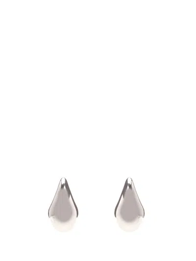 Bottega Veneta Women Small "drop" Earrings In White