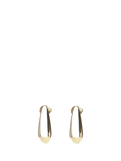 Bottega Veneta Women Small Fin Earrings In Gold