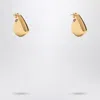Bottega Veneta Small Fin Earrings In Sterling Silver With Gold Finish In Gold