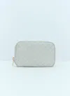 Bottega Veneta Women Small Intrecciato Zip Pouch In Gray