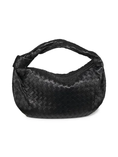 Bottega Veneta Women's Small Jodie Intrecciato Leather Bag In Black