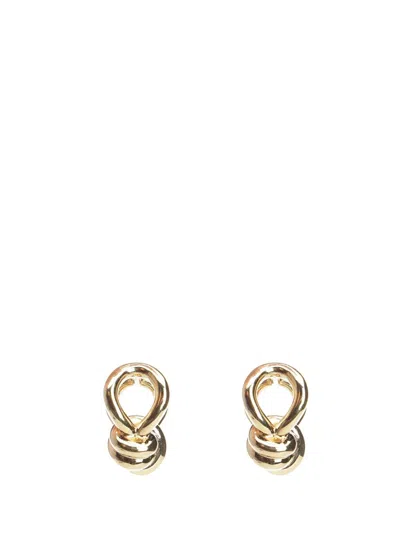 Bottega Veneta Women Small "knot" Earrings In Gold