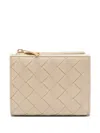 Bottega Veneta Women Small Leather Bifold Wallet In Neutral