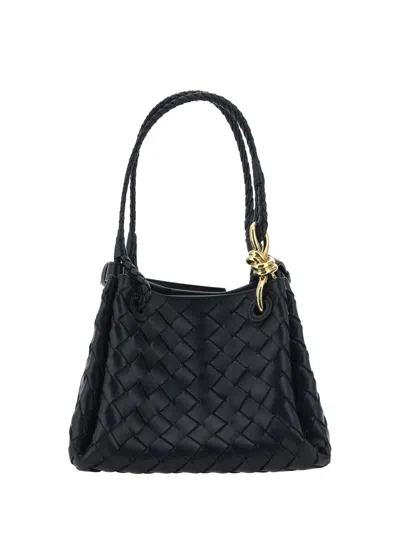 Bottega Veneta Women Small Parachute Shoulder Bag In Black
