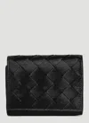 Bottega Veneta Women's Woven Business Card Case In Black