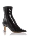 Bottega Veneta Sofia Glossed-leather Ankle Boots In Black