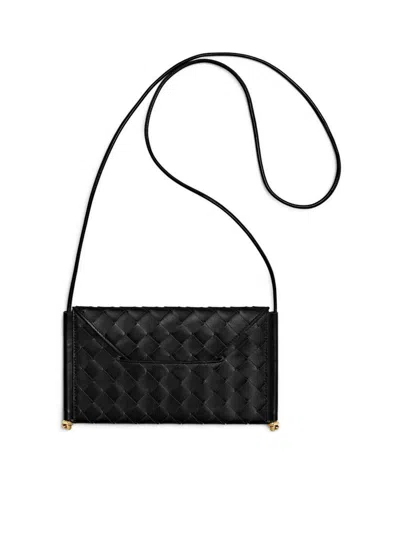 Bottega Veneta Women Solstice Horizontal Smartphone Case In Black