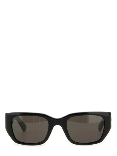 Bottega Veneta Women Square "braided" Sunglasses In Black