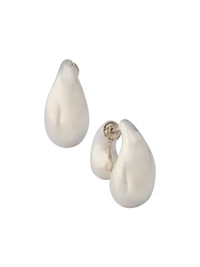 Bottega Veneta Women's Sterling Silver Double-sided Drop Earrings In Gray