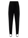 Bottega Veneta High-rise Cotton-blend Stirrup Pants In Black