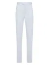 Bottega Veneta Pantalone In Twill Azzurro Pastello Donna In Turquoise