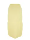 Bottega Veneta Yellow Stretch Cotton Blend Skirt