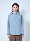 Bottega Veneta Shirt With Curved Back In Blue