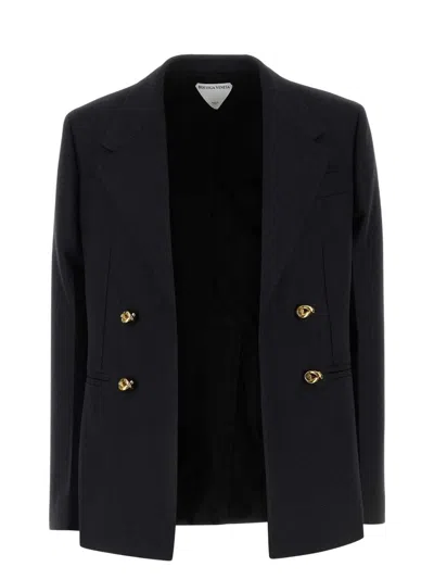 BOTTEGA VENETA WOMEN'S SUBTLE STRIPE WOOL KNOT JACKET