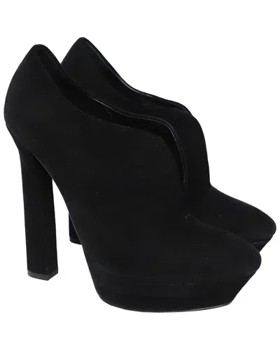 Pre-owned Bottega Veneta Women's Suede Bootie (authentic Pre-loved) In Black