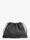 Bottega Veneta Women Suede Dustbag Clutch With Intrecciato Motif In Multi