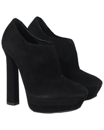 Bottega Veneta Women's Suede Open Platform Bootie (authentic Pre-loved) In Black