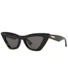 Bottega Veneta Geometric Frame Sunglasses In Black