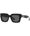 Bottega Veneta Square-frame Sunglasses, Designer Sunglasses, Black In Black
