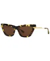 Bottega Veneta Tortoiseshell Cat-eye Sunglasses In Green