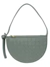 Bottega Veneta Womens Aloe-gold Moon Mini Intrecciato-weave Leather Shoulder Bag In Multicolor