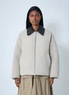 Bottega Veneta Women Tech Nylon Puffer Jacket In Gray