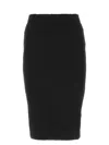 Bottega Veneta Black Terry Fabric Skirt