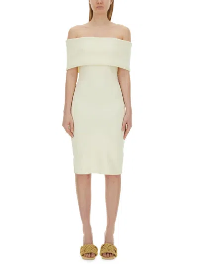 Bottega Veneta Women Textured Nylon Dress In Cream