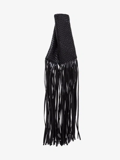 Bottega Veneta Women's The Fringe Crisscross Clutch In Black