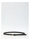 Bottega Veneta Thin Watch Belt In Black