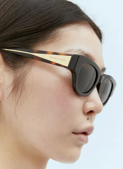 Bottega Veneta Women Tri-fold Square Sunglasses In Brown