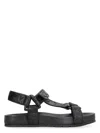 Bottega Veneta Trip Leather Sandals In Black