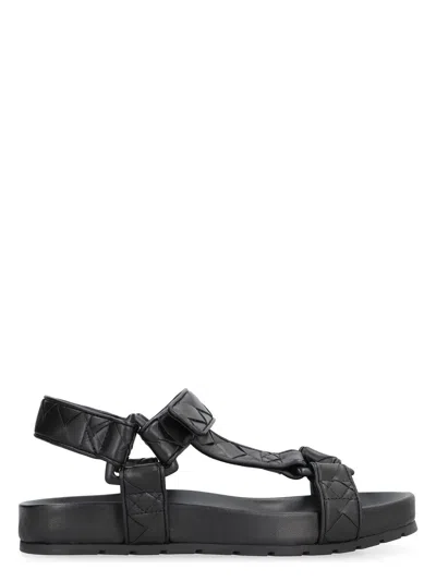 BOTTEGA VENETA WOMEN'S TRIP LEATHER SANDALS