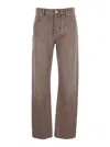 Bottega Veneta Cargo Style Jeans Featuring Multiple Pockets In Brown
