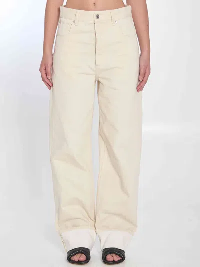 Bottega Veneta Women Turned Up Jeans