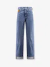 Bottega Veneta Five-pocket Denim Trousers Featuring Rolled Cuffs In Blue